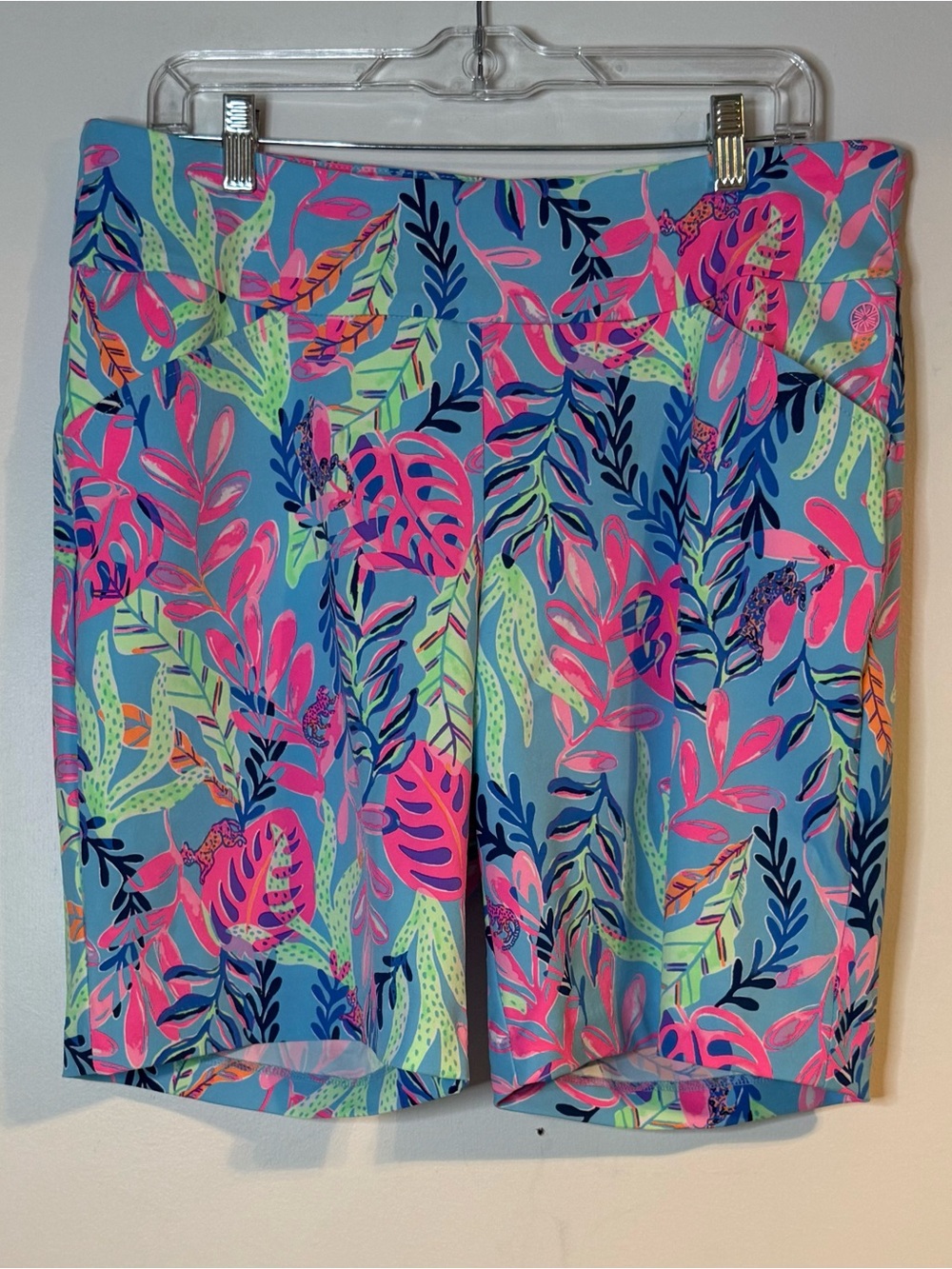 Lilly Pulitzer Luxletic Reid Shorts Women’s 14 High Tides Good Vibes Golf